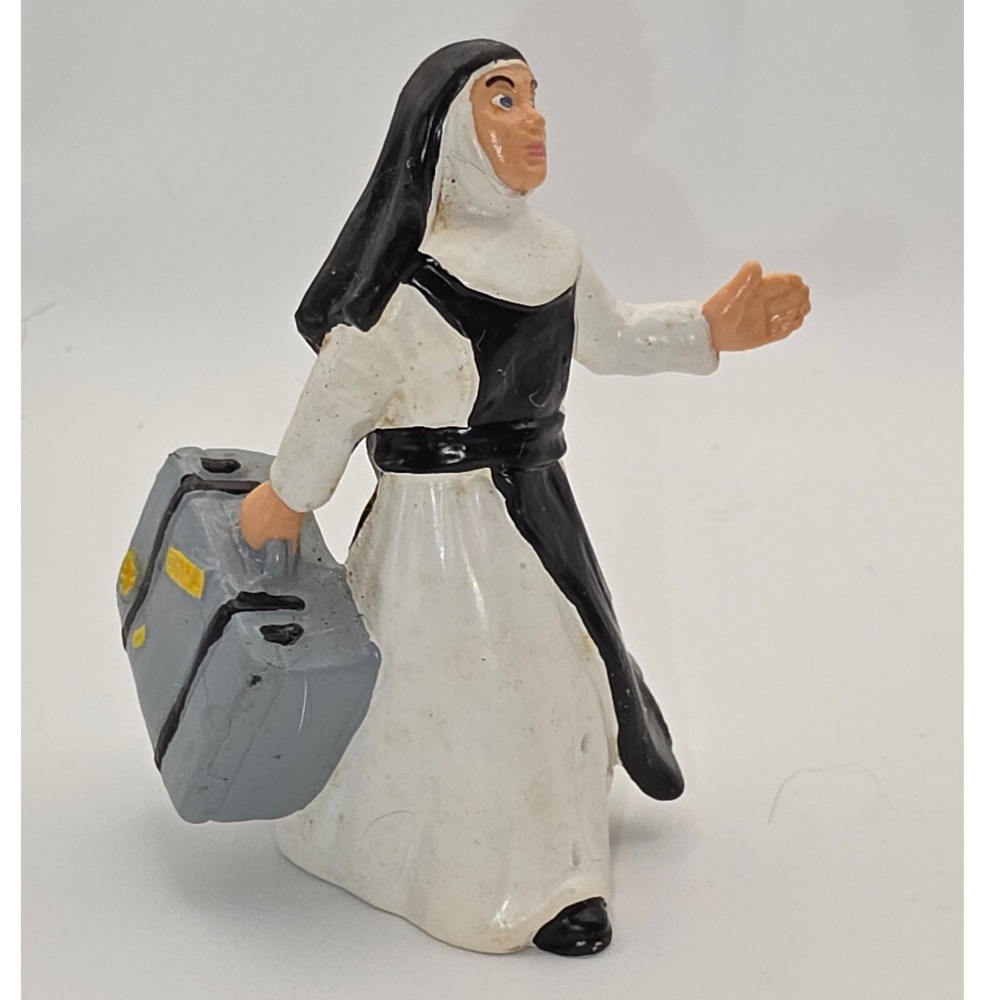Bullyland Nun Figurine Small Black White Fair Hand Painted Germany